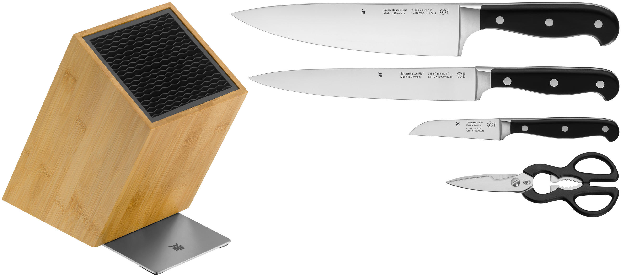MESSERBLOCK 5-teilig  - Basics, Holz/Metall - WMF