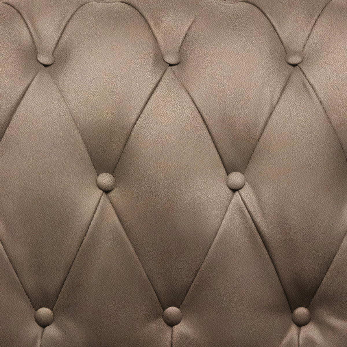 CHESTERFIELD-SOFA in Lederlook Hellbraun  - Wengefarben/Hellbraun, Lifestyle, Holz/Textil (206/76,5/96cm) - Landscape