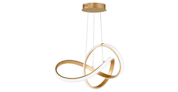 LED-HÄNGELEUCHTE - Goldfarben, Design, Kunststoff/Metall (55/150/55cm) - Ambiente