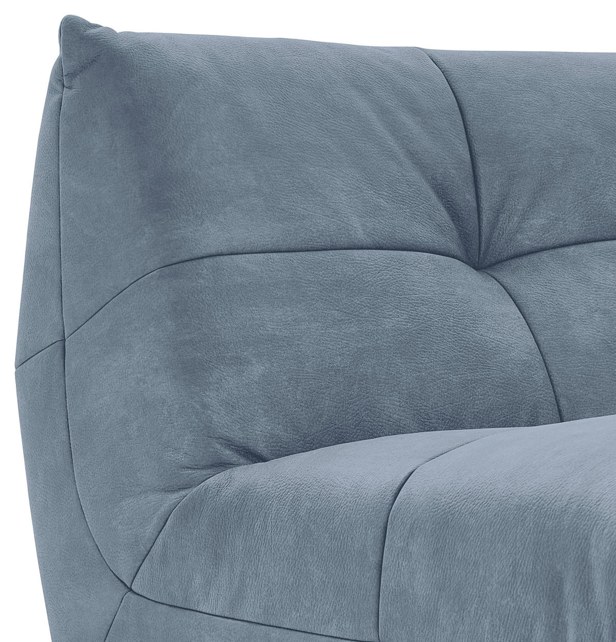 ECKSOFA in Lederlook Blaugrau  - Blaugrau, Trend, Textil (210/315cm) - Livetastic
