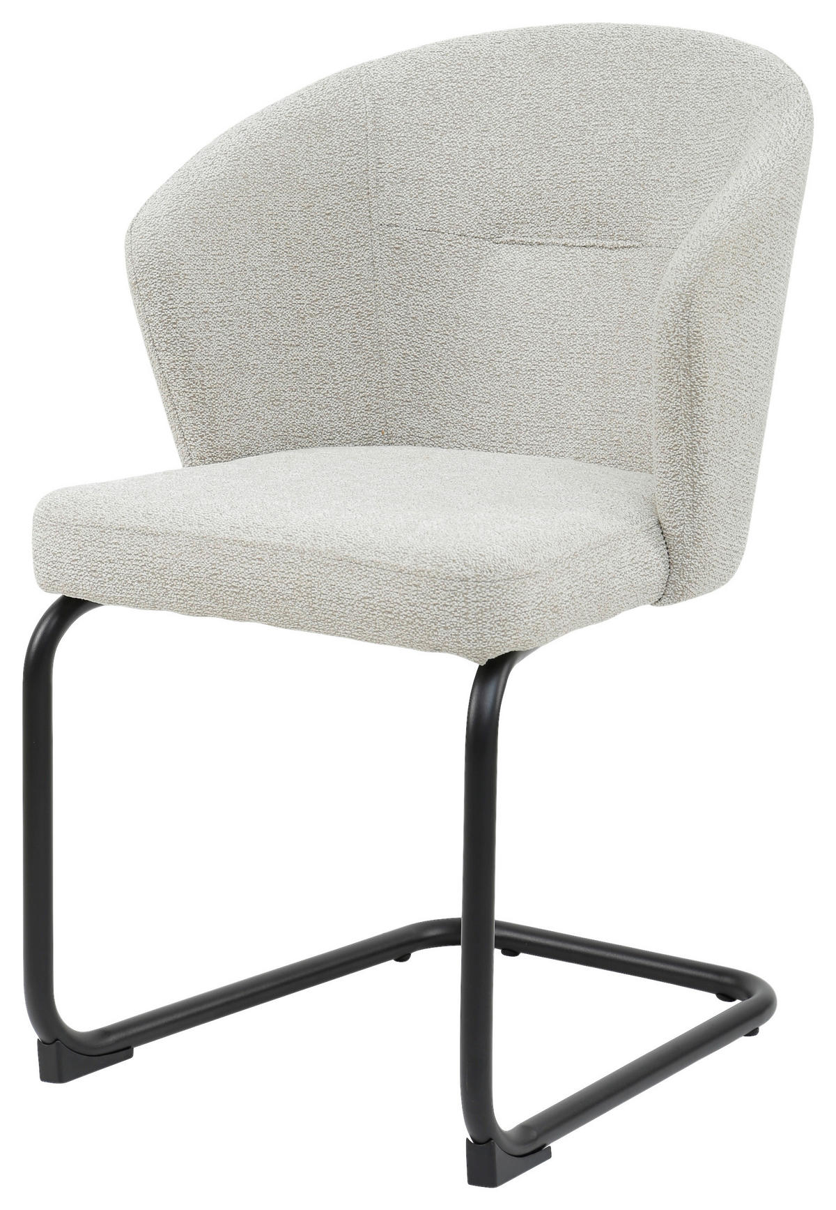 STUHL - Hellgrau/Schwarz, Design, Textil/Metall (57/86/57,5cm) - Stylife