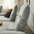 ECKSOFA  in Chenille Hellgrau  280/170-195 cm  - Hellgrau/Schwarz, Design, Textil/Metall (280/170-195cm) - Dieter Knoll