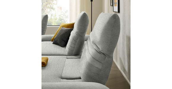 ECKSOFA  in Chenille Hellgrau  280/170-195 cm  - Hellgrau/Schwarz, Design, Textil/Metall (280/170-195cm) - Dieter Knoll