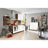 KÜCHENLEERBLOCK  295/120 cm  in Nussbaumfarben  - Nussbaumfarben/Weiß, MODERN, Holzwerkstoff (295/120cm) - Welnova