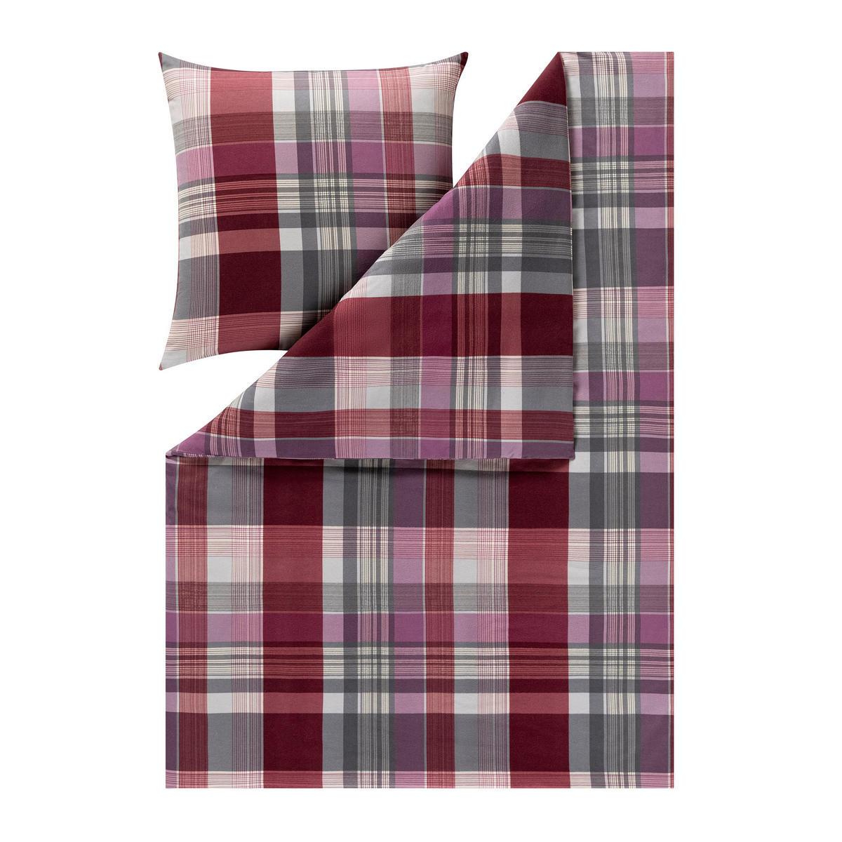 BETTWÄSCHE Impulse Flanell 135/200 cm  - Aubergine, Design, Textil (135/200cm) - Estella