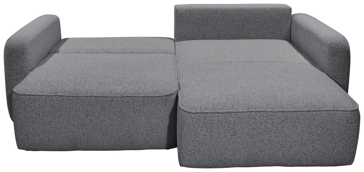 ECKSOFA in Webstoff Anthrazit  - Anthrazit/Schwarz, Konventionell, Kunststoff/Textil (247/190cm) - MID.YOU