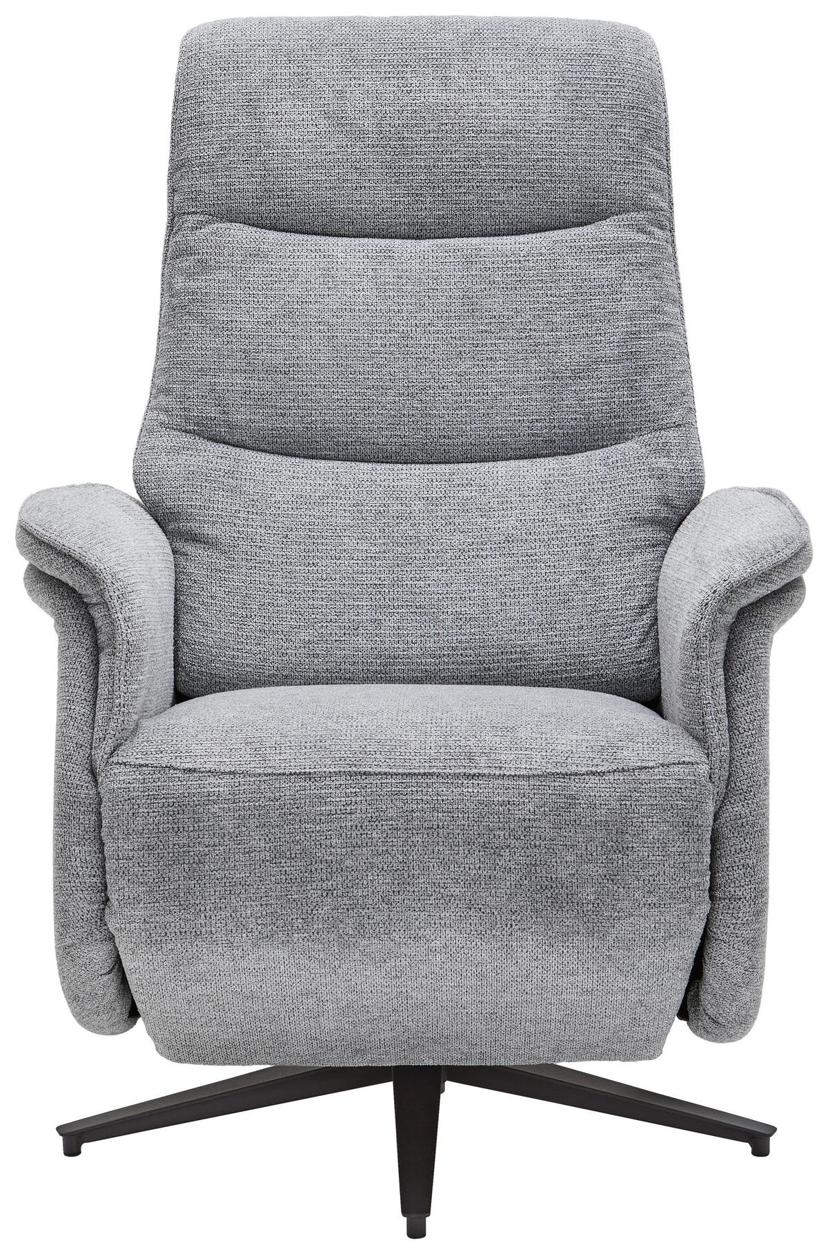 RELAXSESSEL Webstoff    - Schwarz/Grau, KONVENTIONELL, Textil/Metall (71/108-73/89-162cm) - Cantus