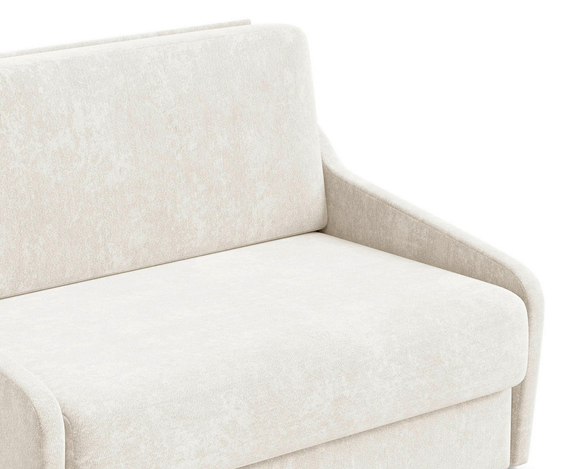 SCHLAFSOFA Creme  - Creme/Schwarz, Design, Kunststoff/Textil (136/86/113cm) - MID.YOU