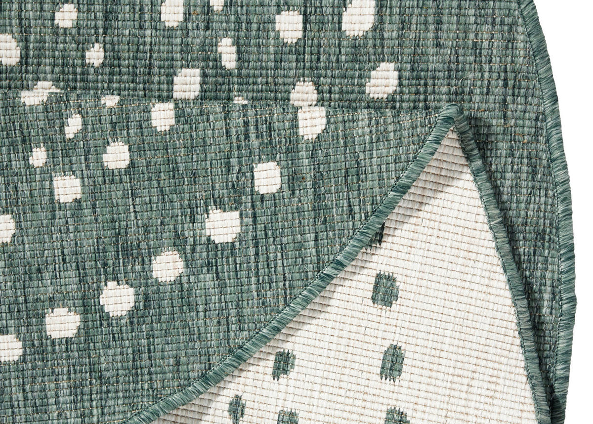 OUTDOORTEPPICH 200 cm Twin Creme, Grün  - Creme/Grün, Design, Kunststoff (200cm)