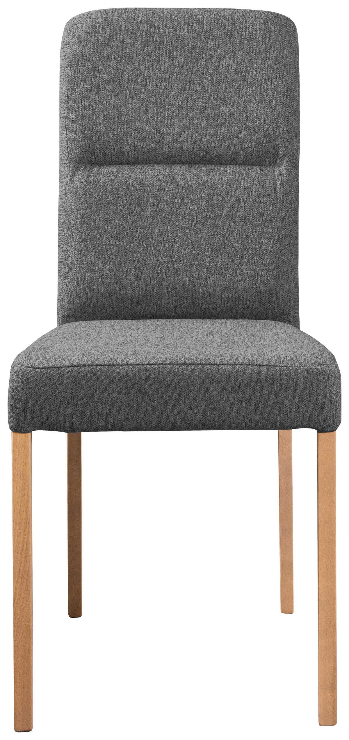 STUHL - Eichefarben/Grau, KONVENTIONELL, Holz/Textil (43/91/58cm)
