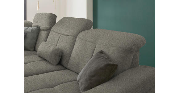 ECKSOFA in Flachgewebe Braun, Grün  - Wildeiche/Braun, Natur, Holz/Textil (243/301cm) - Voleo