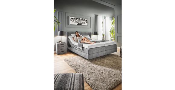 BOXSPRINGBETT 180/200 cm  in Grau  - Grau, KONVENTIONELL, Holz/Textil (180/200cm) - Dieter Knoll