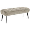 SITZBANK 133/54/47 cm Webstoff Taupe Metall  - Taupe/Schwarz, MODERN, Textil/Metall (133/54/47cm) - Welnova
