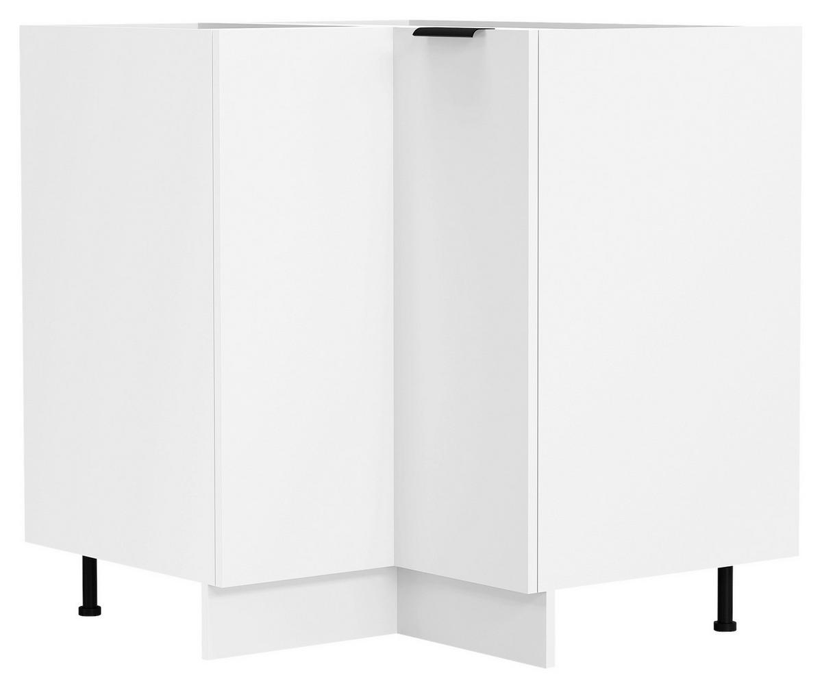 ECKUNTERSCHRANK 76/93/76 cm  - Weiss/Schwarz, Trend, Holzwerkstoff/Kunststoff (76/93/76cm) - MID.YOU