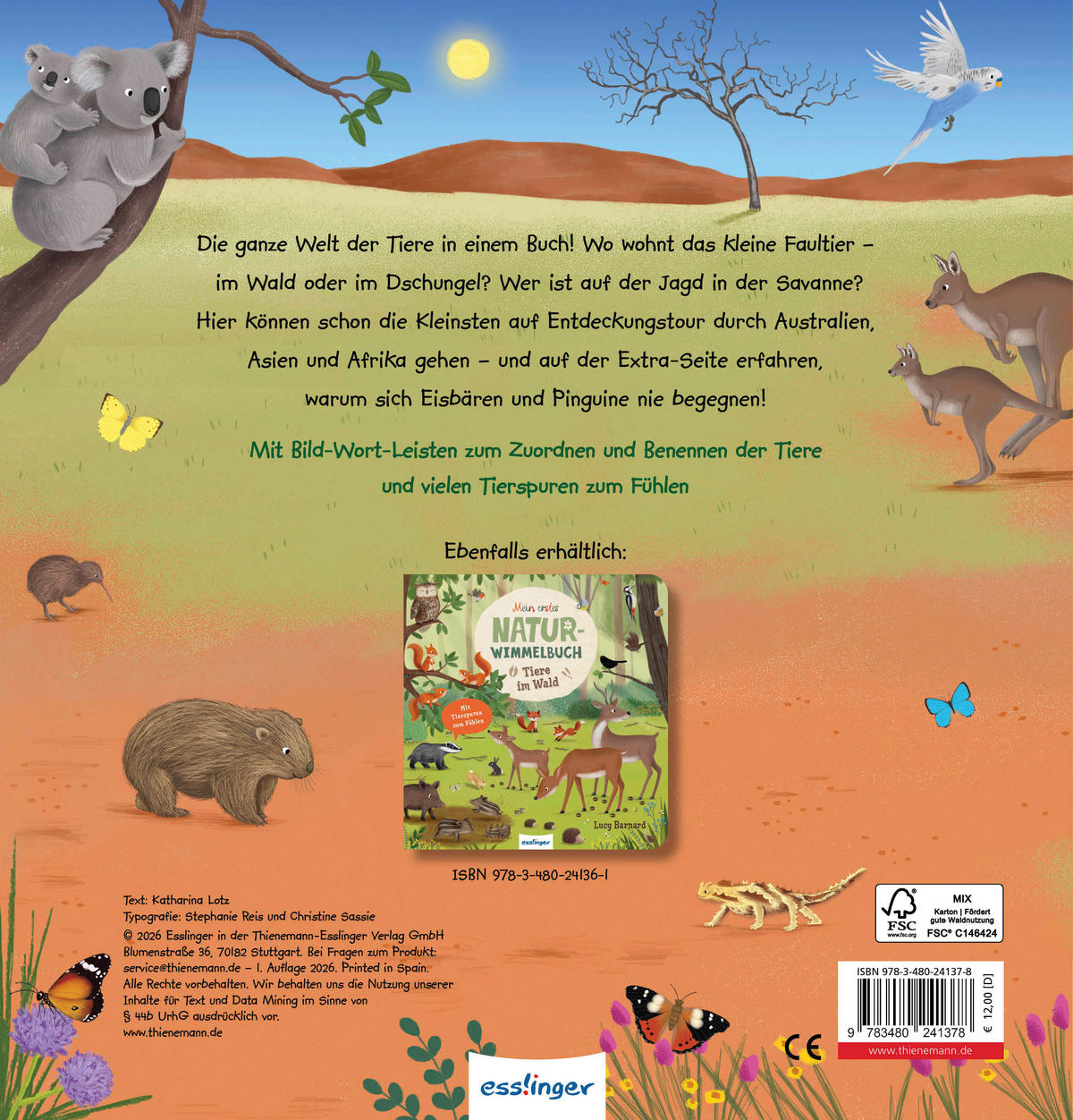 WIMMELBUCH Tiere im Wald  - Multicolor, Basics, Papier (23,5/24,5/1,6cm)