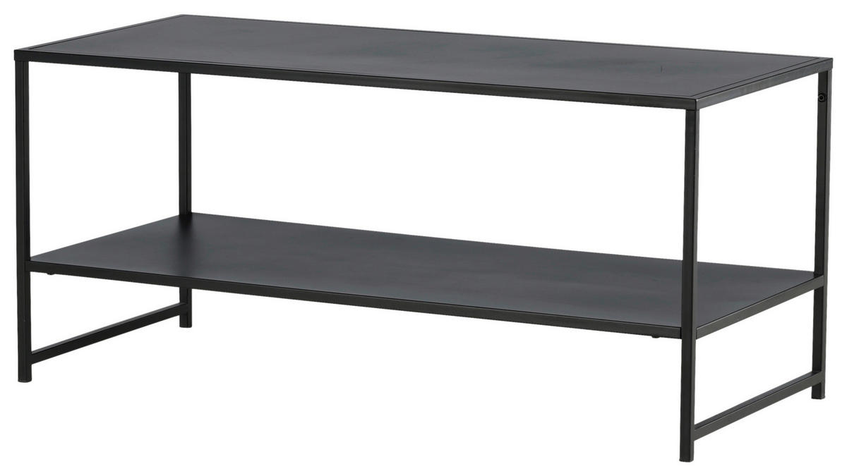 COUCHTISCH 102/43/45 cm rechteckig Schwarz  - Schwarz, Design, Metall (102/43/45cm) - Livetastic