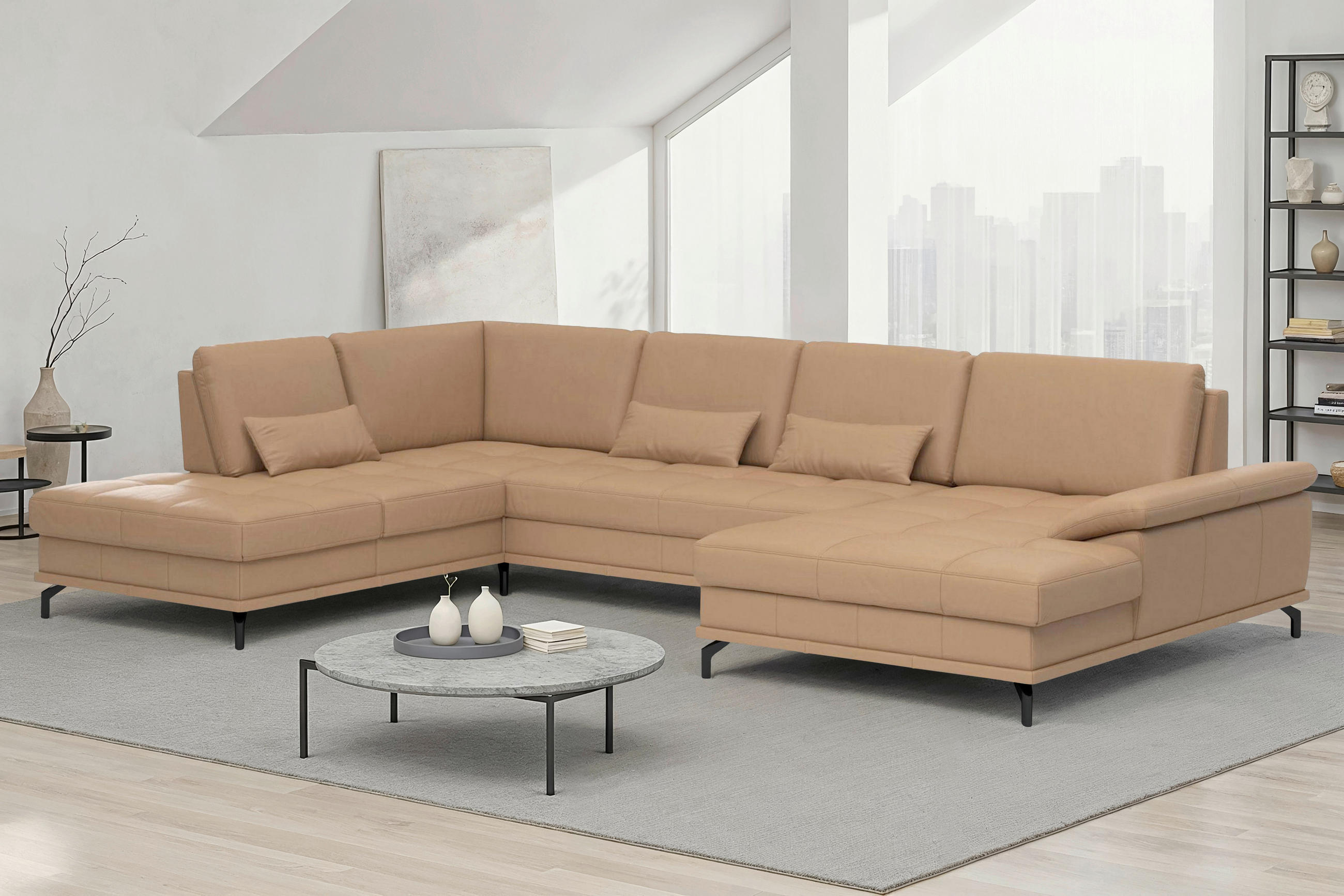Sit & More Wohnlandschaft Costello E Cappuccino 363x223 cm