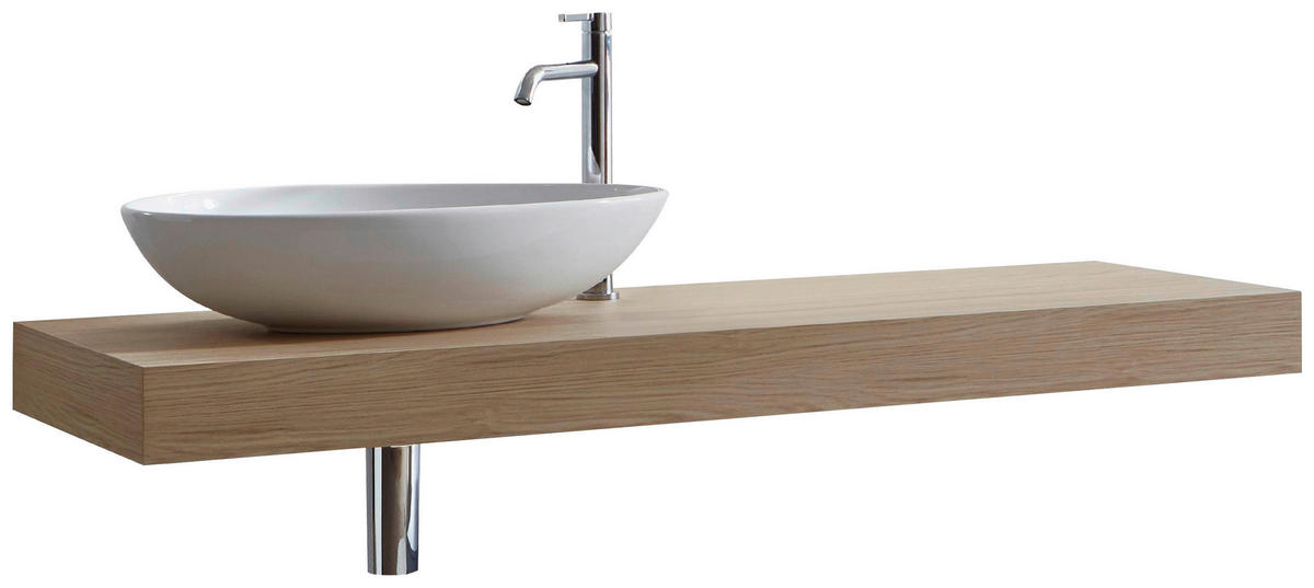 BADEZIMMER 6-teilig  in 162 cm  - Eichefarben/Weiß, MODERN, Keramik/Holzwerkstoff (162cm) - Celina Home