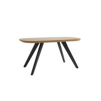 ESSTISCH 160/90/76 cm Nachbildung  Metall, Holzwerkstoff bootsförmig Eichefarben  - Eichefarben, MODERN, Holzwerkstoff/Metall (160/90/76cm) - Schöner Wohnen