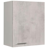 KÜCHENOBERSCHRANK 60/72/35 cm  in Hellgrau  - Edelstahlfarben/Hellgrau, MODERN, Holzwerkstoff (60/72/35cm) - Nobilia