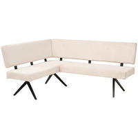 ECKBANK 150/190 cm  in Beige  - Beige/Schwarz, KONVENTIONELL, Textil/Metall (150/190cm) - MID.YOU