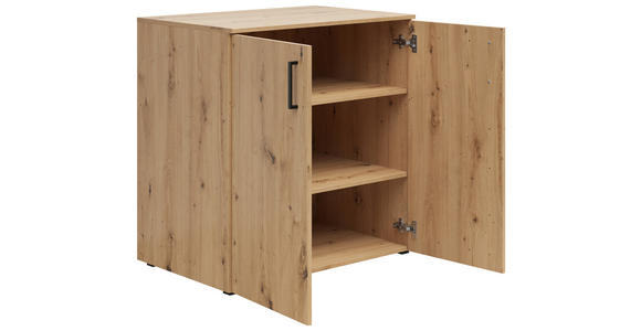 KOMMODE in 80/83/52 cm - Anthrazit/Schwarz, MODERN, Holzwerkstoff/Kunststoff (80/83/52cm) - Carryhome