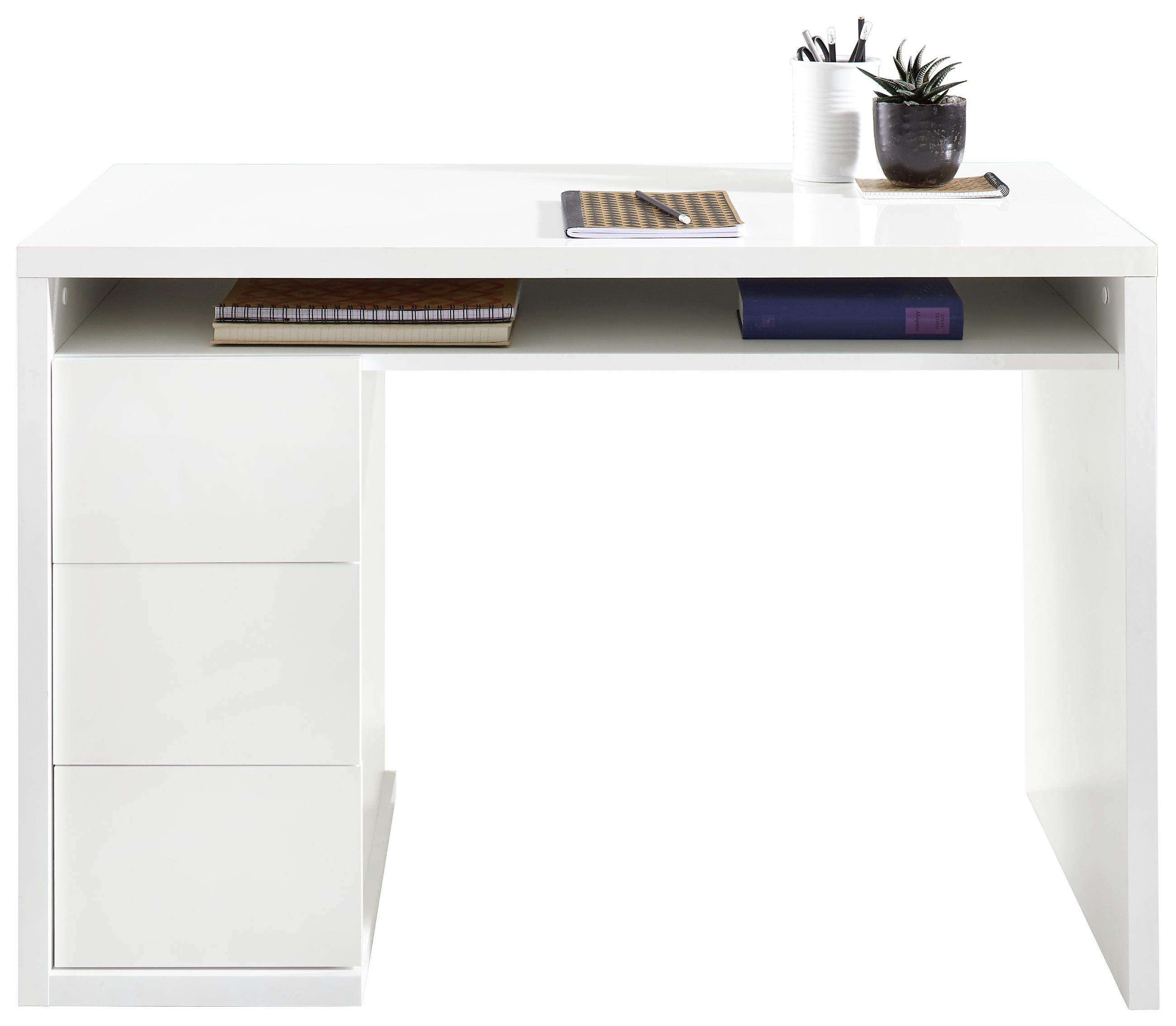 PISAĆI STOL bijela drvni materijal - bijela, Konvencionalno, drvni materijal (110/60/75cm) - Xora