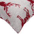 KISSENHÜLLE 50/50 cm  - Rot/Creme, Basics, Textil (50/50cm) - Esposa