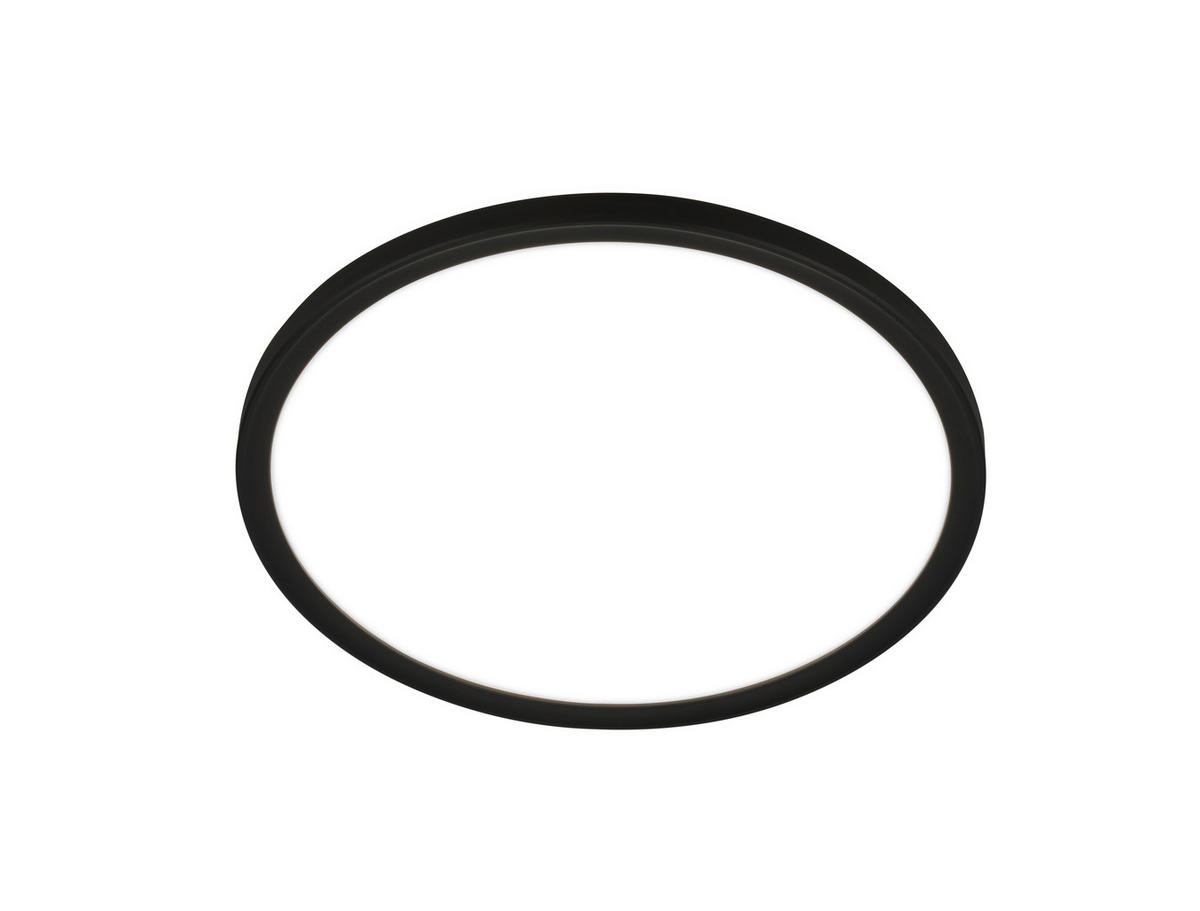 KÚPEĽŇOVÉ STROP. LED SVIETIDL, 29/3 cm  - čierna, Konventionell, plast (29/3cm)