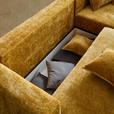 ECKSOFA in Chenille Goldfarben  - Goldfarben/Schwarz, Design, Kunststoff/Textil (307/194cm) - Carryhome