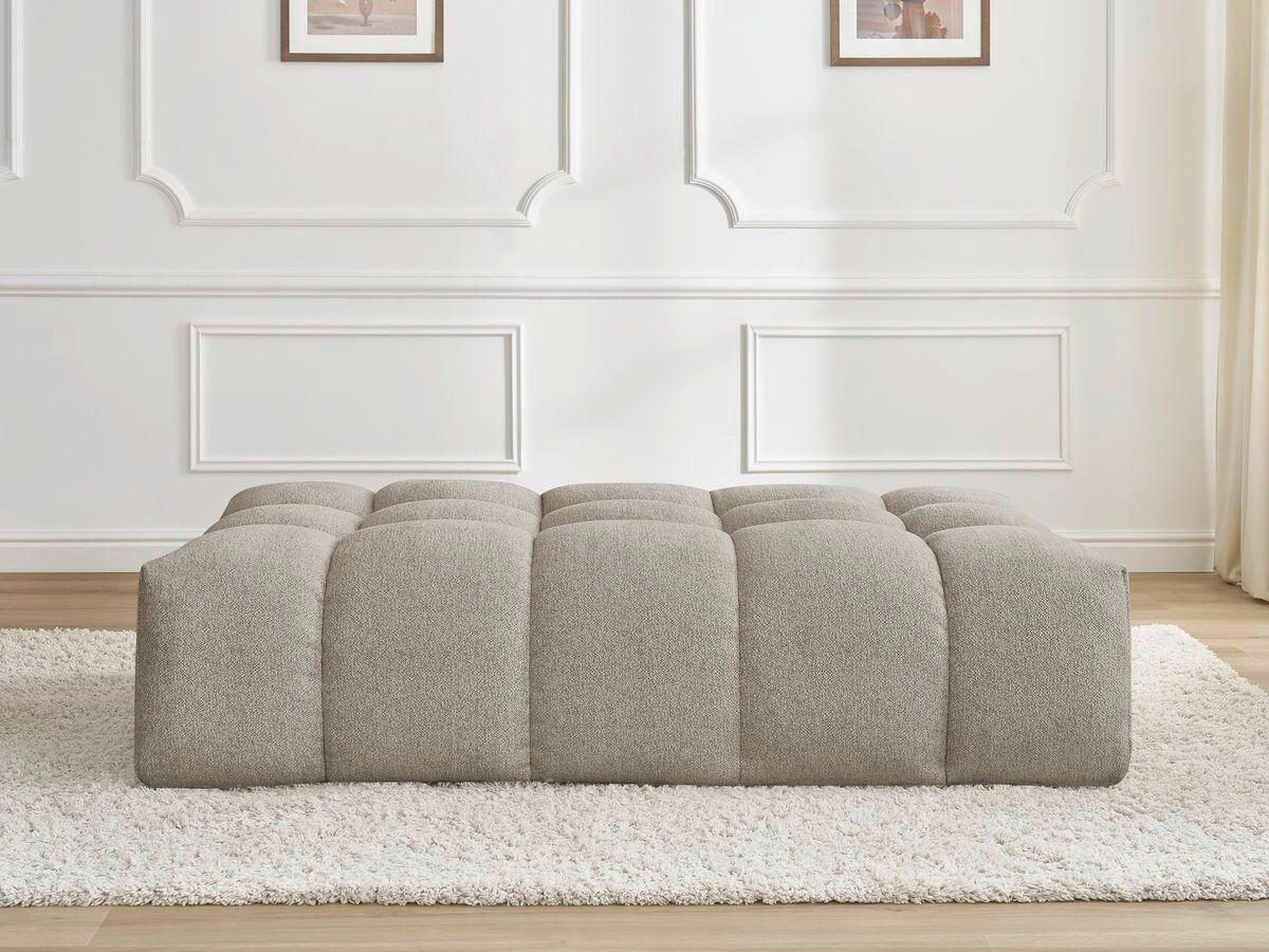 HOCKER EVEREST Flachgewebe Taupe  - Taupe/Schwarz, MODERN, Kunststoff/Textil (166/100/40cm)