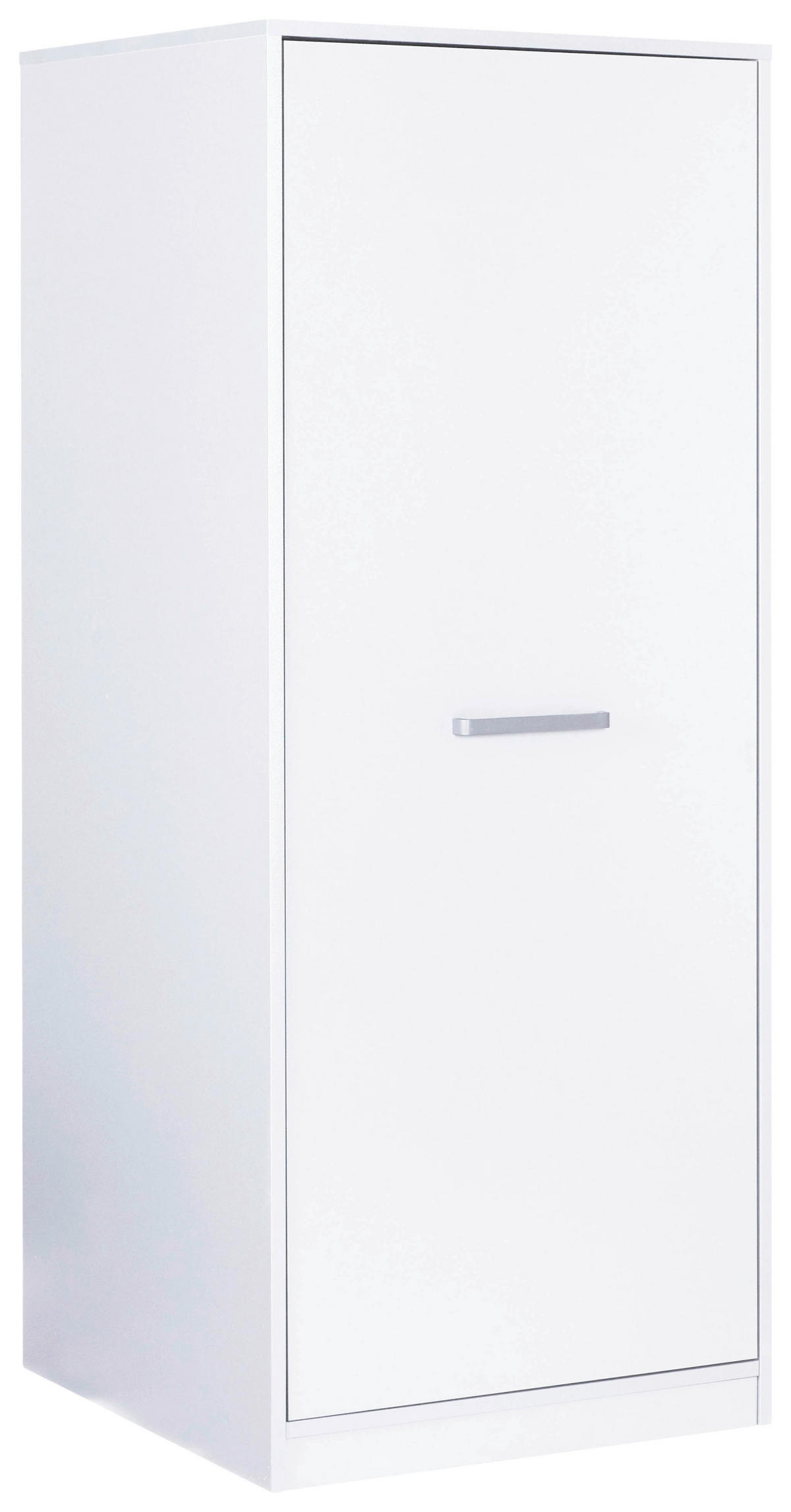 MEHRZWECKSCHRANK 67/164/68 cm  in Weiß  - Silberfarben/Weiß, MODERN, Holzwerkstoff/Metall (67/164/68cm) - home24