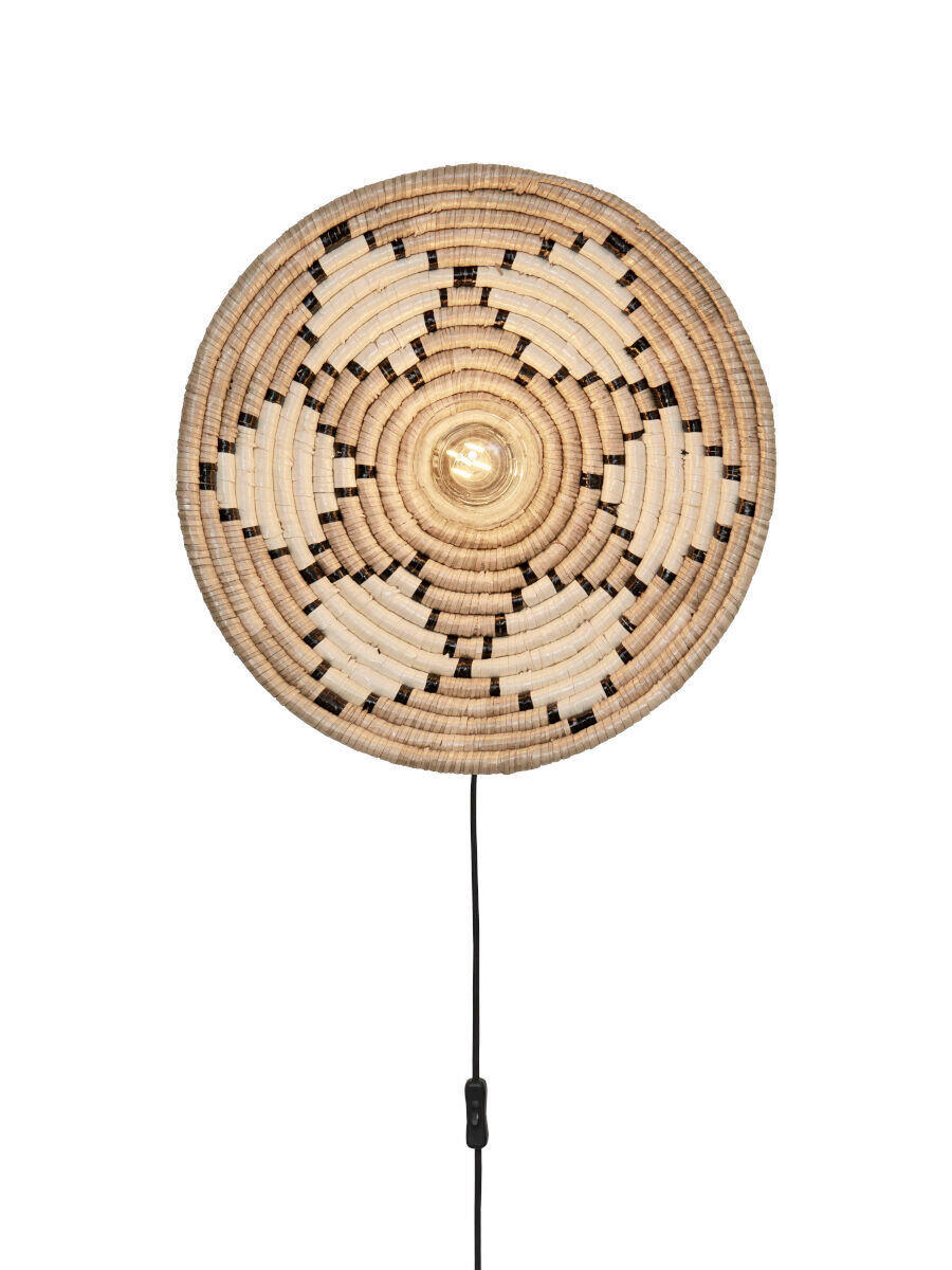 WANDLEUCHTE - Naturfarben/Weiß, Basics, Naturmaterialien (45/6cm) - Good & Mojo