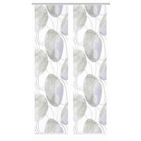 FLÄCHENVORHANG  2 Stück   60/245 cm   - Flieder/Weiß, Natur, Textil (60/245cm)
