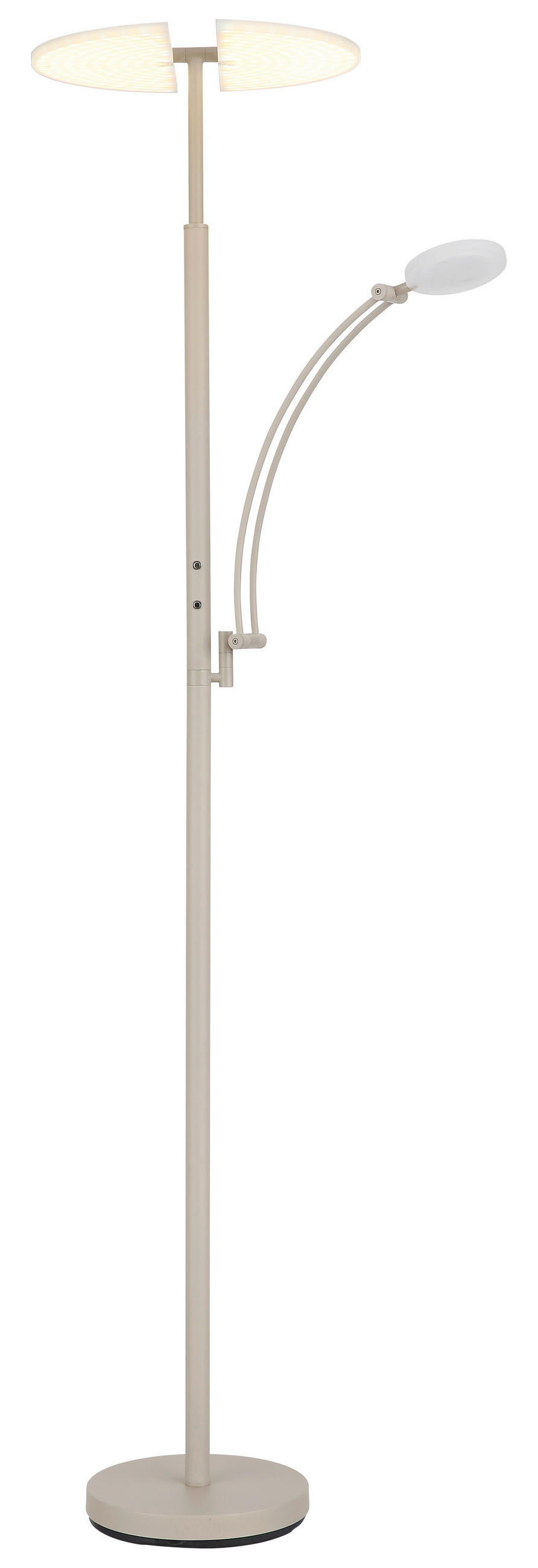 LED-STEHLEUCHTE Tirana 80/40,5/183 cm  - Sandfarben/Schwarz, Design, Kunststoff/Metall (80/40,5/183cm) - Globo