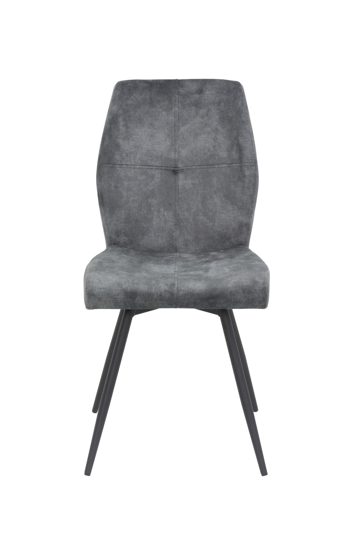 STUHL   Samt  - Anthrazit/Schwarz, MODERN, Textil/Metall (46/91/60cm) - MID.YOU