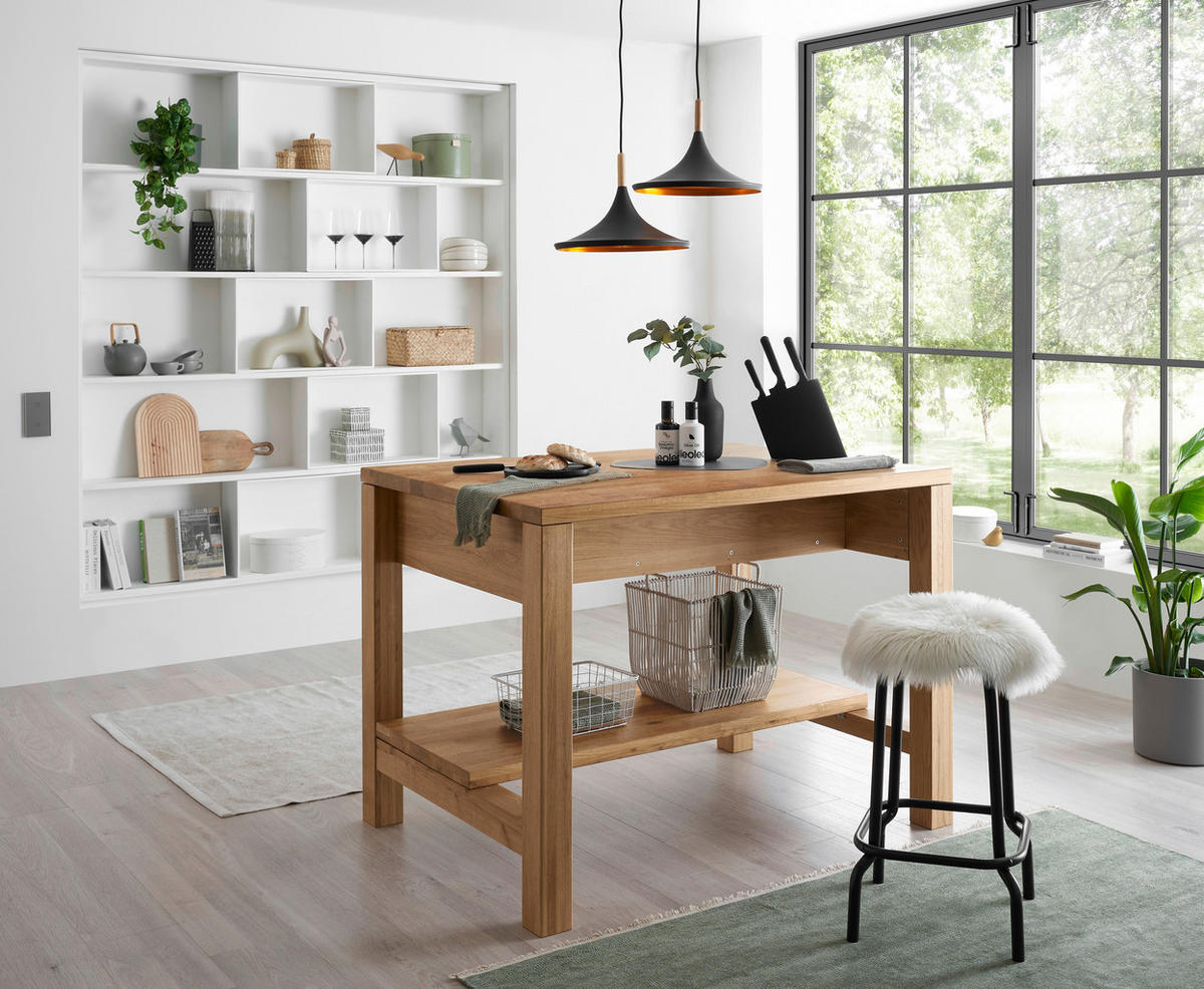 KÜCHENINSEL   in Eichefarben  - Eichefarben, Basics, Holz (120/91/90cm) - MID.YOU