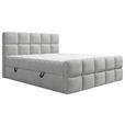 BOXBETT 180/200 cm  in Silberfarben  - Silberfarben, Design, Kunststoff/Textil (180/200cm) - Xora