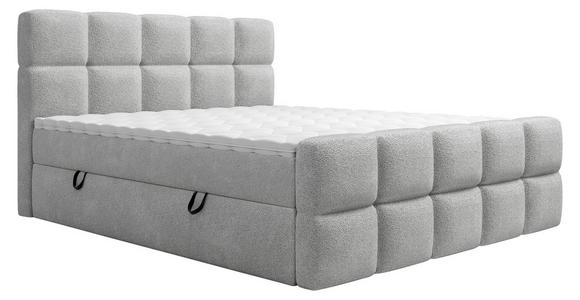 BOXBETT 180/200 cm in Silberfarben - Silberfarben, Design, Kunststoff/Textil (180/200cm) - Xora