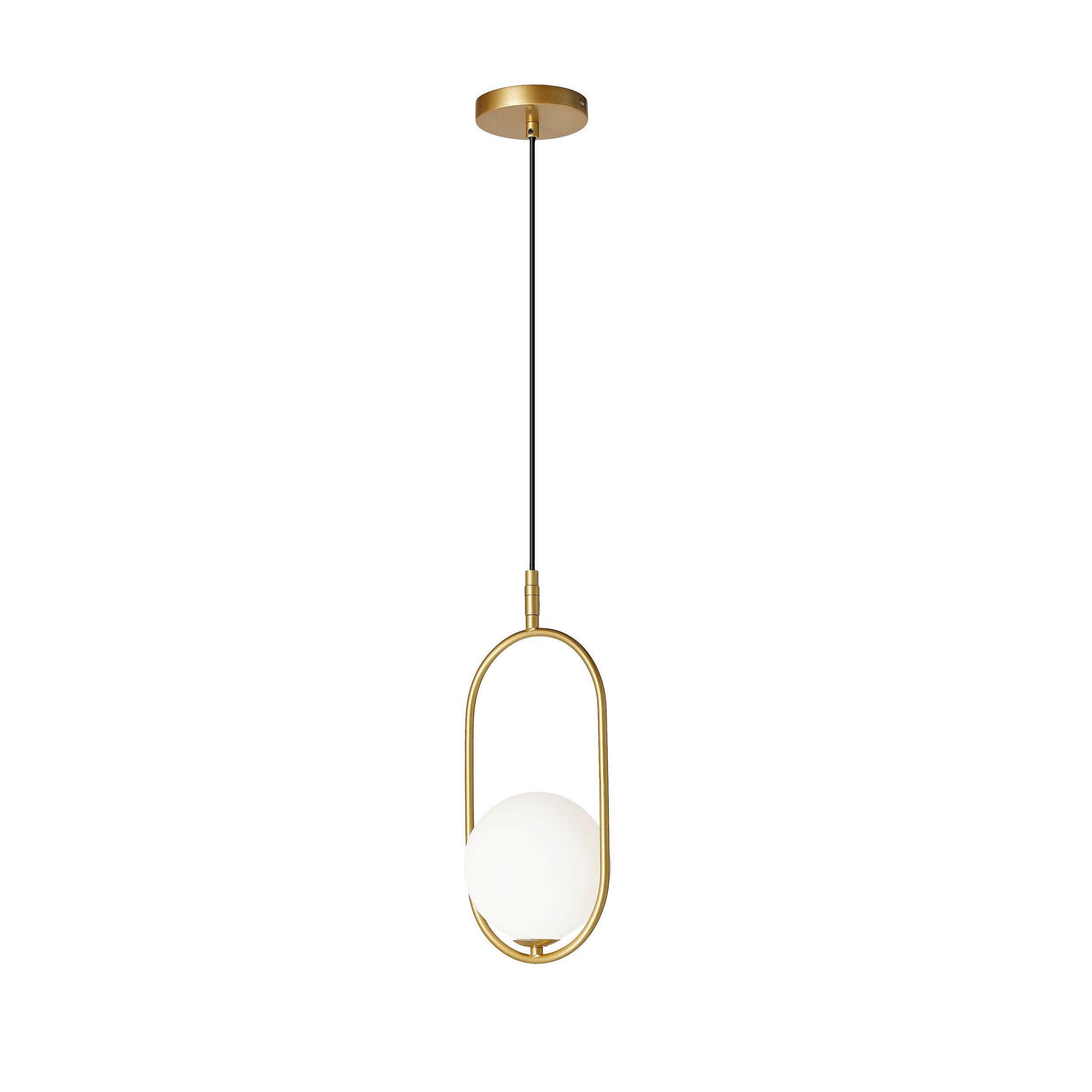 HÄNGELEUCHTE 18,5/15/120 cm   - Weiß, Design, Glas/Metall (18,5/15/120cm)
