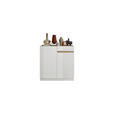 HIGHBOARD in 105/107/40 cm - Eichefarben/Weiß Hochglanz, MODERN, Holzwerkstoff (105/107/40cm) - Carryhome