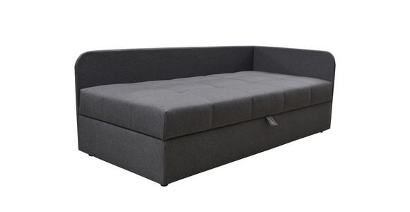 SCHLAFSOFA Flachgewebe Grau  - Schwarz/Grau, Basics, Kunststoff/Textil (205/90/95cm) - Xora