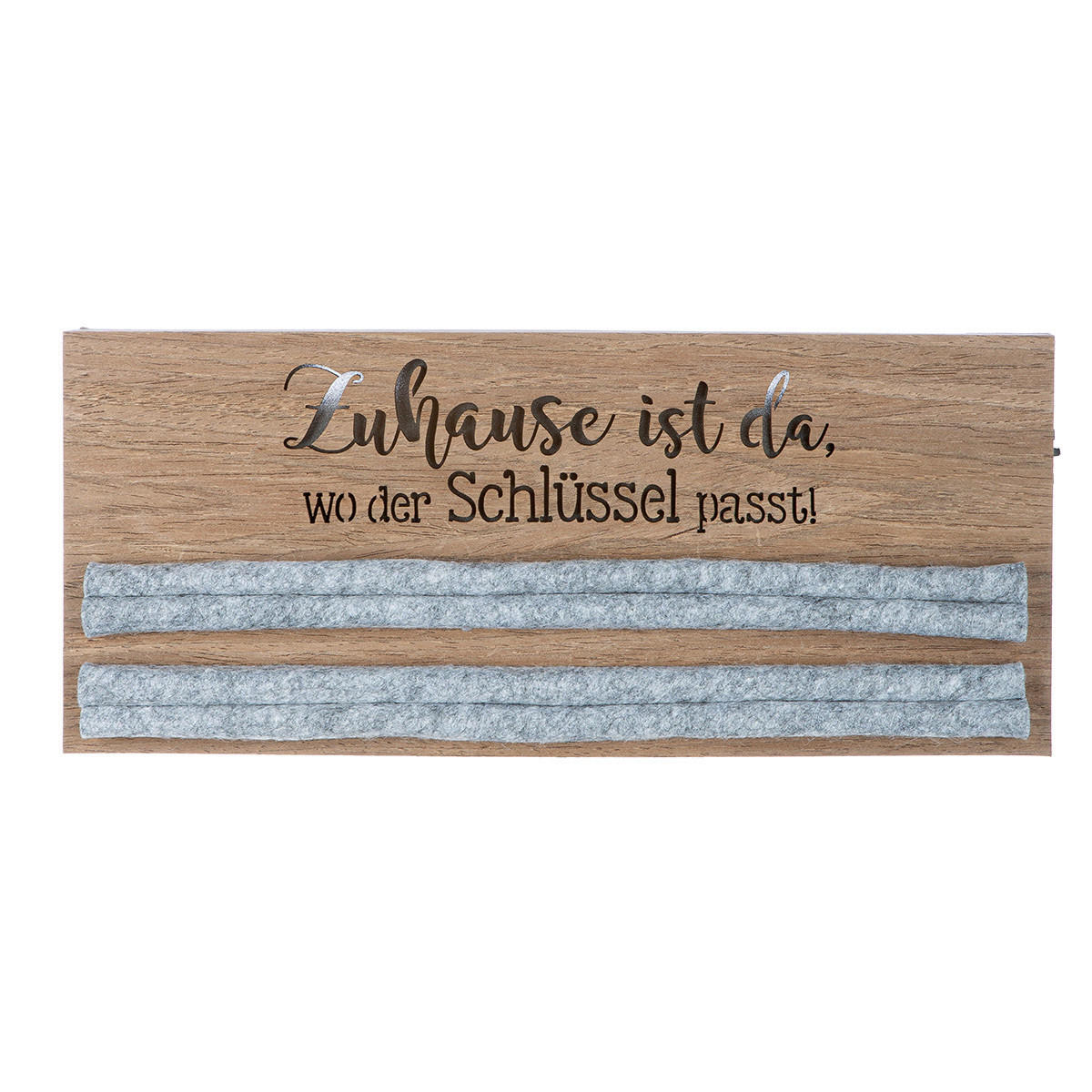 SCHLÜSSELHALTER Hellgrau, Hellbraun  - Hellbraun/Hellgrau, Basics, Holzwerkstoff/Textil (34/14/3cm)