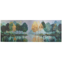 ALUMINIUMBILD Landschaft & Natur, Bäume  - Multicolor, Basics, Metall (140/50/2cm) - Euroart