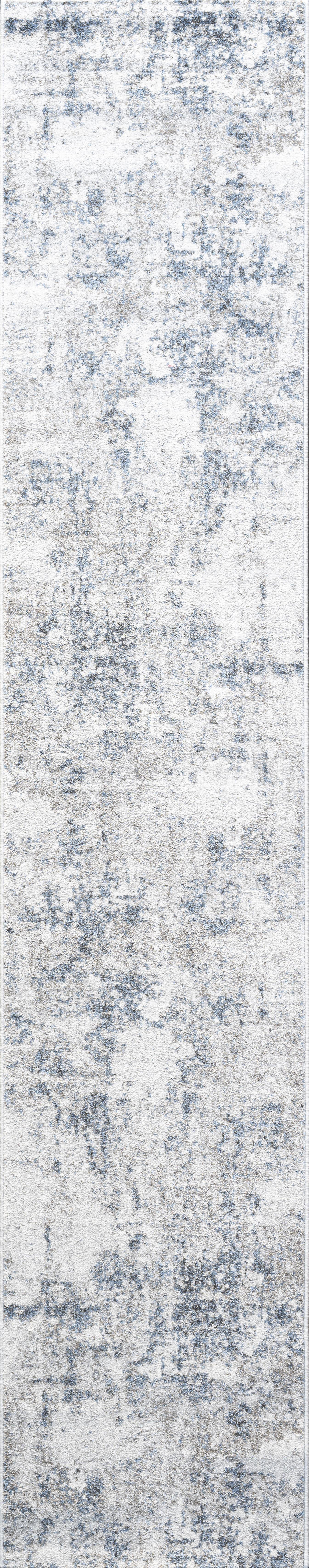LÄUFER  67/340 cm  Blau, Grau, Silberfarben  - Blau/Silberfarben, Design, Textil (67/340cm) - Novel
