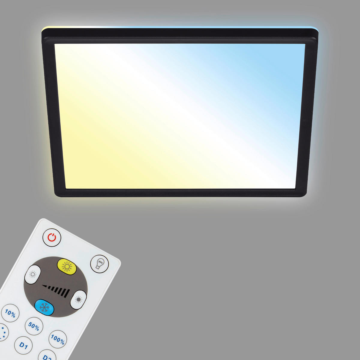 LED-PANEEL 29,3/29,3/2,8 cm   - Schwarz, Design, Kunststoff (29,3/29,3/2,8cm) - Briloner