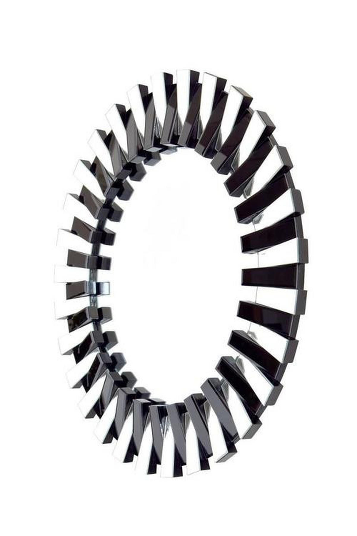 WANDSPIEGEL 80/80/5 cm  - Silberfarben/Schwarz, Basics, Glas/Metall (80/80/5cm) - Kayoom