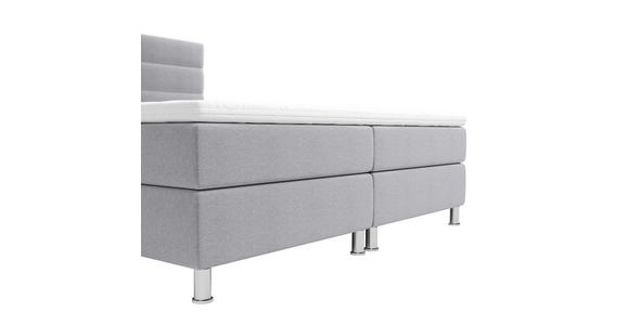 BOXBETT 180/200 cm  in Hellgrau  - Chromfarben/Hellgrau, KONVENTIONELL, Textil/Metall (180/200cm) - Carryhome