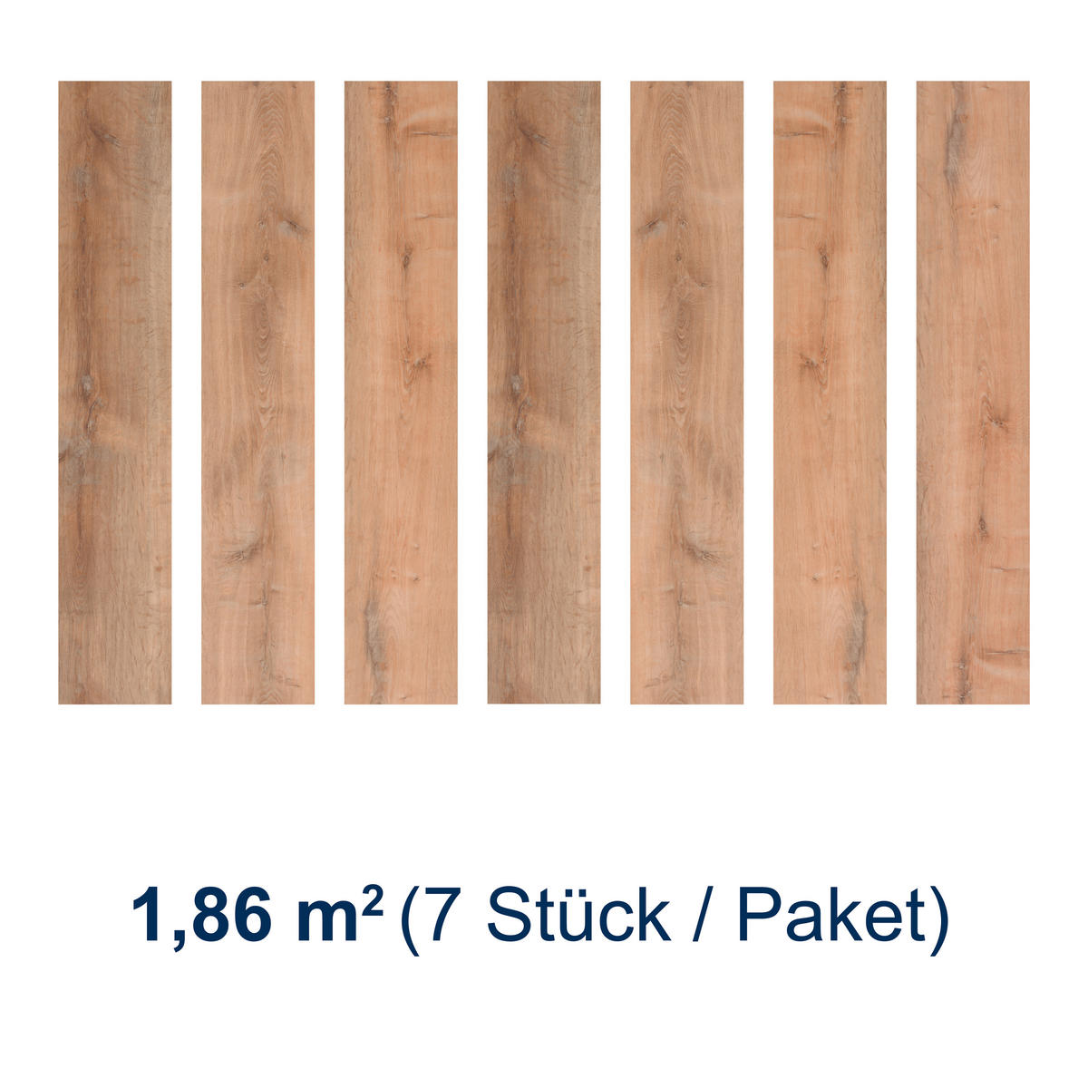 DESIGNBODEN More+  per  m² - Hellbraun/Eichefarben, Basics, Kunststoff (121/22/0,5cm)