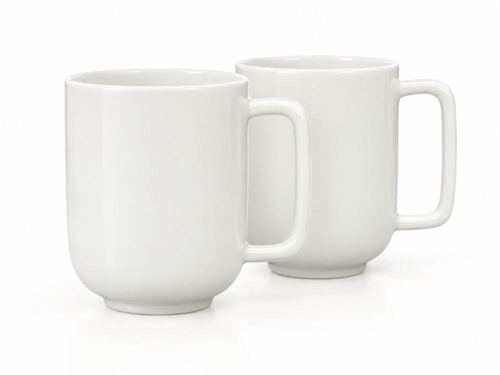 KAFFEEBECHERSET 2-teilig  - Weiß, Trend, Keramik (370ml) - Dieter Knoll